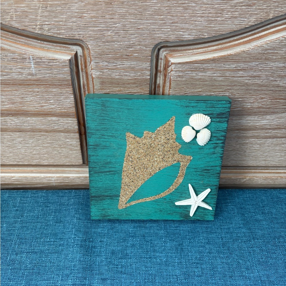 Teal Coastal Decor with Shell Accents